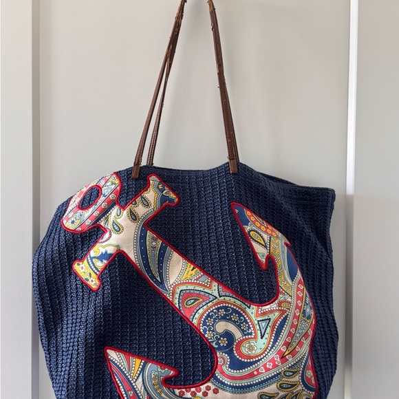 Vera Bradley Navy Blue Anchor‎ Tote Bag - Picture 1 of 5